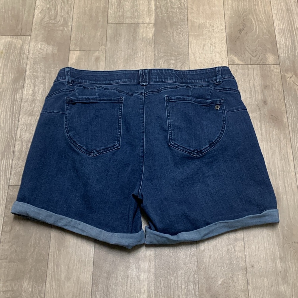 Womens Democracy “Ab Solution” Denim Jean Shorts‎ - Picture 2 of 7
